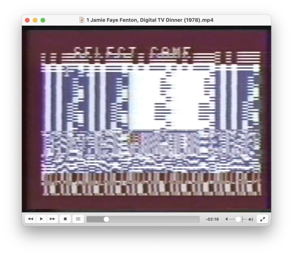 Jamie Faye Fenton, Digital TV Dinner (1978)